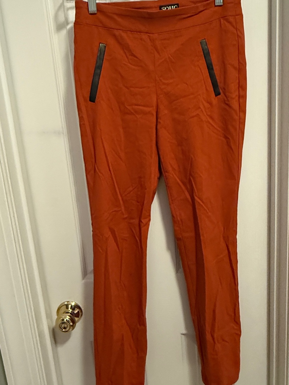 SOLO Slim Fit Orange Pants